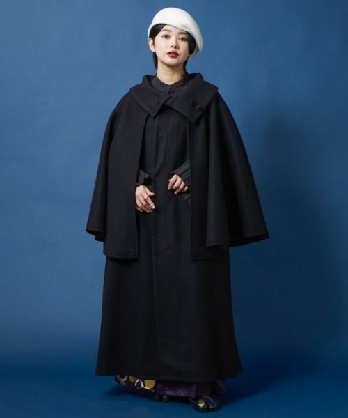 倭物やカヤ　寒の着　コート　ケープ カヤ】寒の着ケープコート｜カヤの通販｜&mall（アンドモール