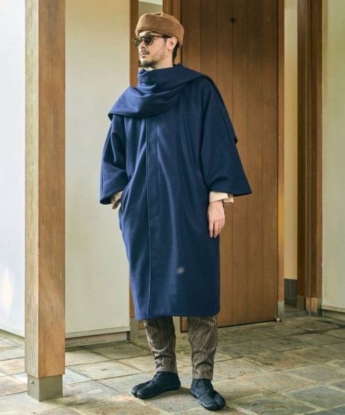 【カヤ】冬日和とんびコート ユニセックス 黒 カヤ コート ジャケット 「カヤ」冬日和 鳶メンズコート メンズ