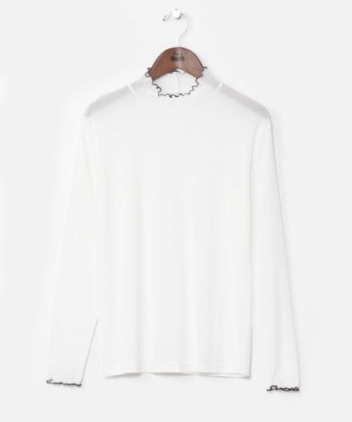 【カヤ】彩りとっくりシアーインナートップス