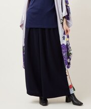 【カヤ】花盛り八掛袴風ワイドパンツ
