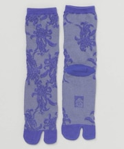 【カヤ】フロート編み菊 足袋型靴下(23-25cm)