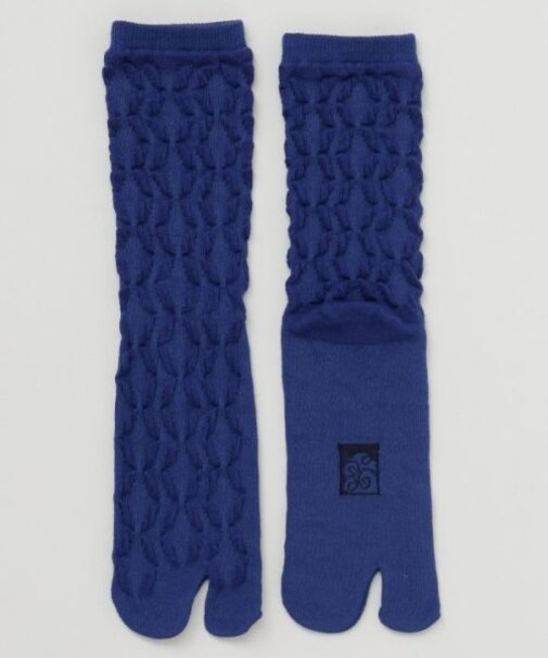 【カヤ】フロート編み七宝 足袋型靴下（23-25cm）