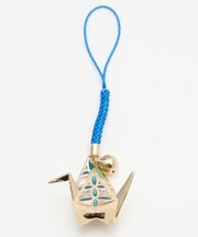 【カヤ】折り鶴 透け色ストラップ