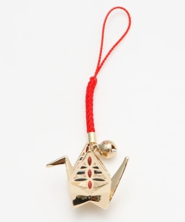 【カヤ】折り鶴 透け色ストラップ