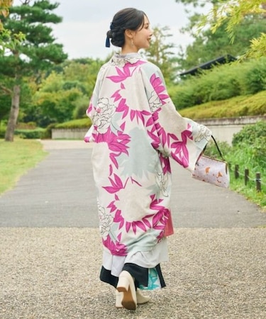【カヤ】花の衣リバーシブル羽織
