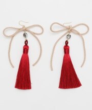 【カヤ】しだれ結びピアス