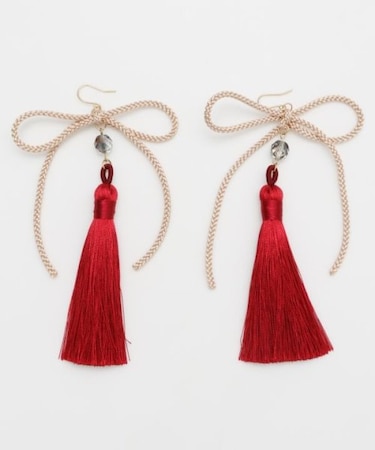 【カヤ】しだれ結びピアス