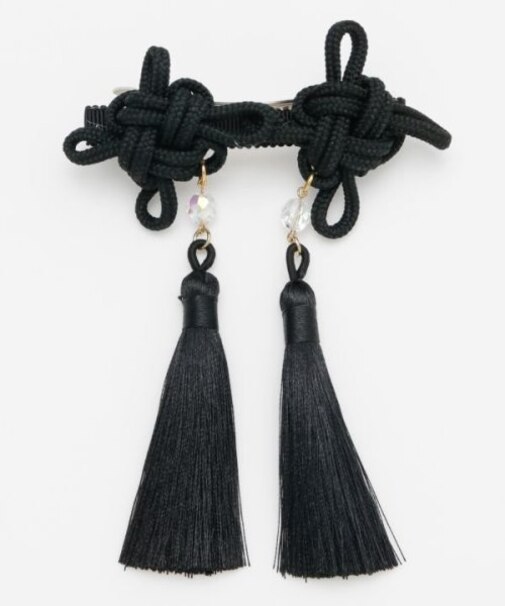 【カヤ】結び揺れバレッタ