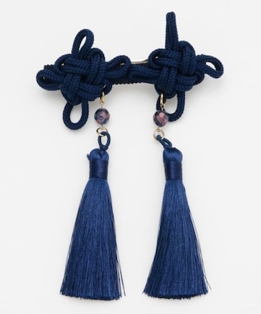 【カヤ】結び揺れバレッタ