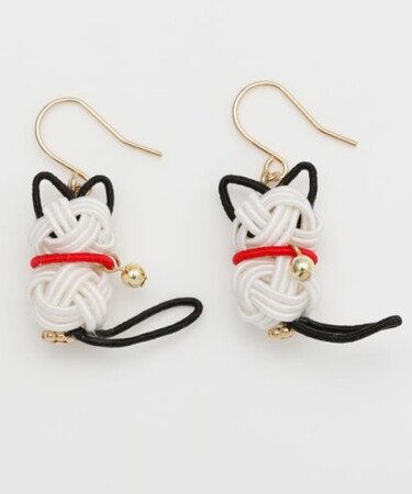 【カヤ】水引猫ピアス