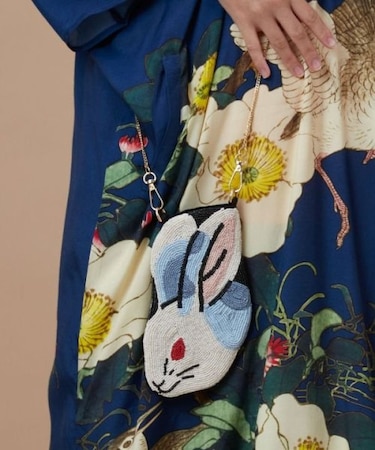 【カヤ】倭の絵ビーズミニバッグ