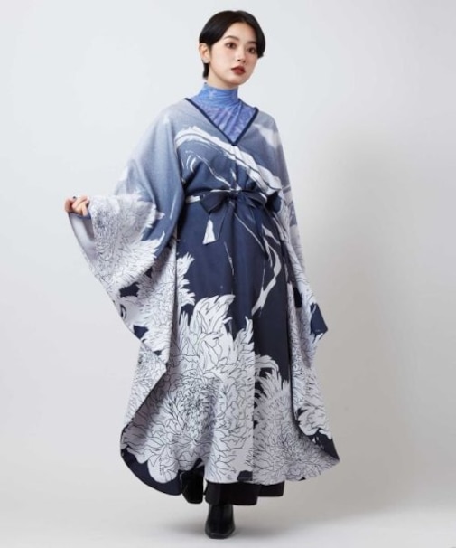 【カヤ】花墨ワンピース