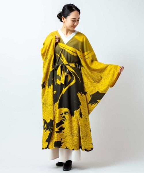 倭物やカヤ　花墨ワンピース　YE YAMABUKI カヤ】花墨ワンピース｜カヤの通販｜&mall（アンドモール）三井