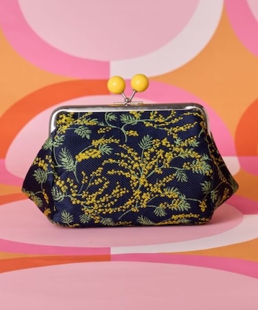 【カヤ】昭和モダン俵がま口