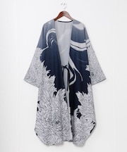 【カヤ】花墨長羽織