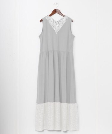 【カヤ】透き花インナーノースリーブワンピース