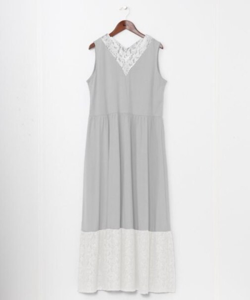 【カヤ】透き花インナーノースリーブワンピース