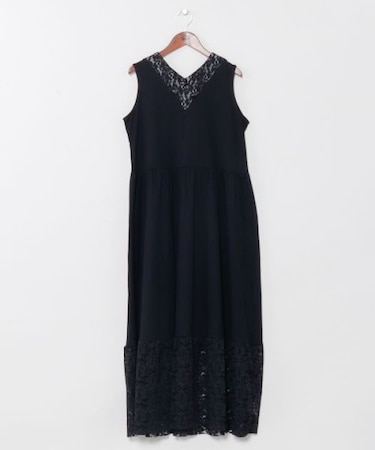 【カヤ】透き花インナーノースリーブワンピース