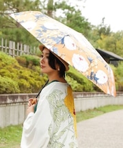 【カヤ】花便り折りたたみ日傘【晴雨兼用・遮光性99.99%】