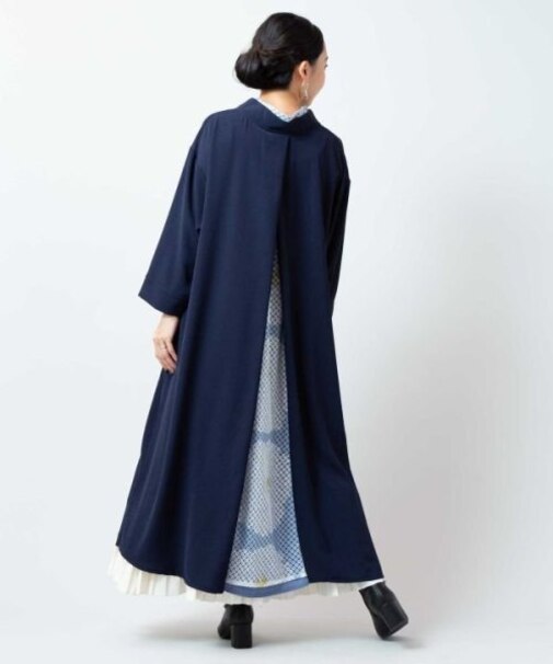 【カヤ】透かし柄八掛ワンピース