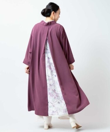 【カヤ】透かし柄八掛ワンピース