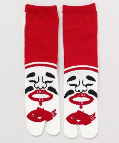 【カヤ】恵比寿赤足袋型くつ下（23-25ｃｍ）