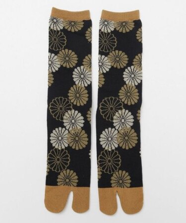 【カヤ】菊の足袋型くつ下（25-28cm）