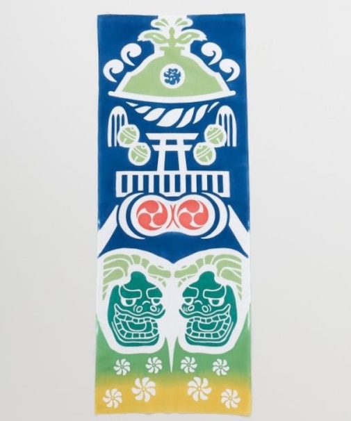【カヤ】祭り獅子舞 注染手拭い