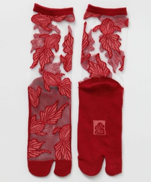 【カヤ】和モダンシースルー足袋型くつ下（23-25cm）