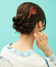 【カヤ】和の花 木彫りかんざし