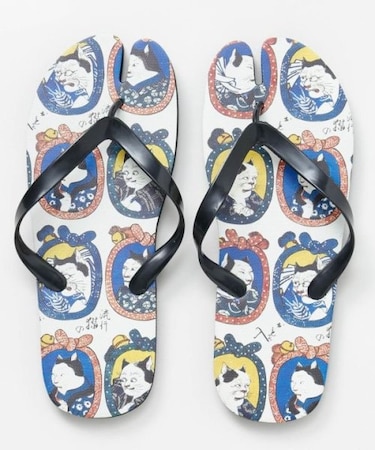 【カヤ】浮世絵柄足袋サンダル（24-25cm）