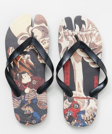 【カヤ】浮世絵柄足袋サンダル（26-28cm）