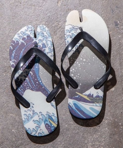 【カヤ】浮世絵柄足袋サンダル（26-28cm）