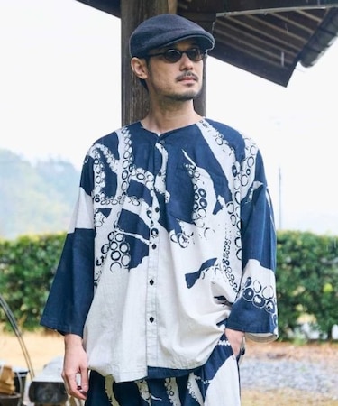 【カヤ】気っ風ダボメンズシャツ