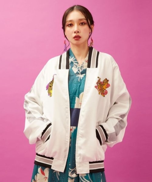 カヤ】【刺子ジャン】刺繍スーベニアジャケット《中村杏子×倭物やカヤ