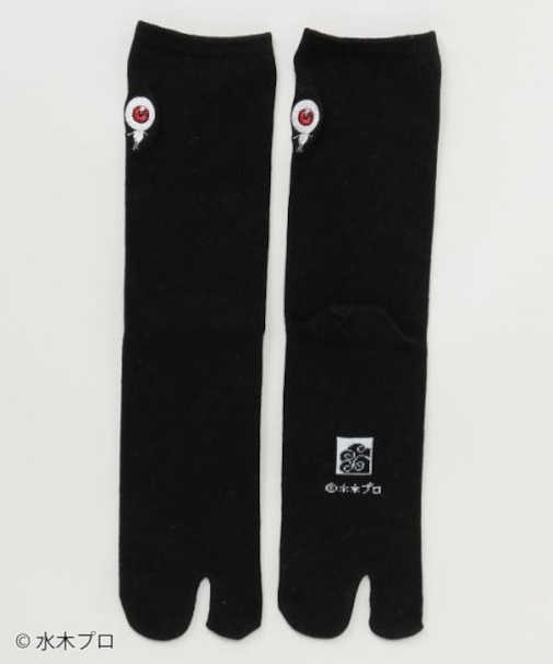 【カヤ】目玉おやじ足袋型靴下（25-28cm）《水木しげる》