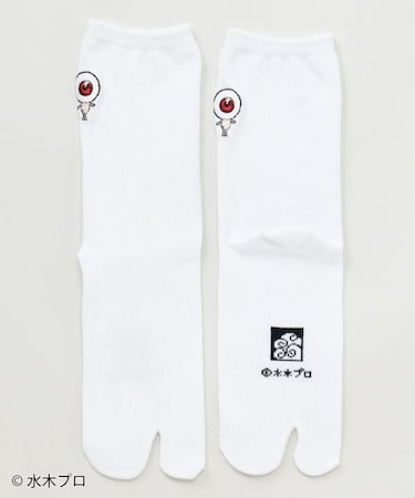 【カヤ】目玉おやじ足袋型靴下（23-25cm）《水木しげる》