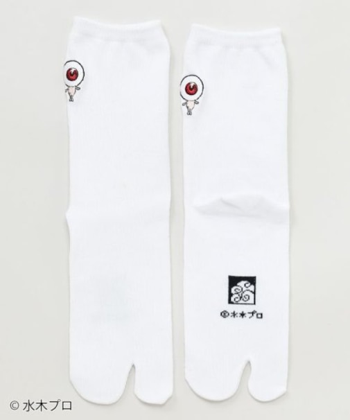【カヤ】目玉おやじ足袋型靴下（23-25cm）《水木しげる》