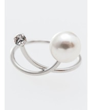 【欧州航路】シンプルパールストーンリング