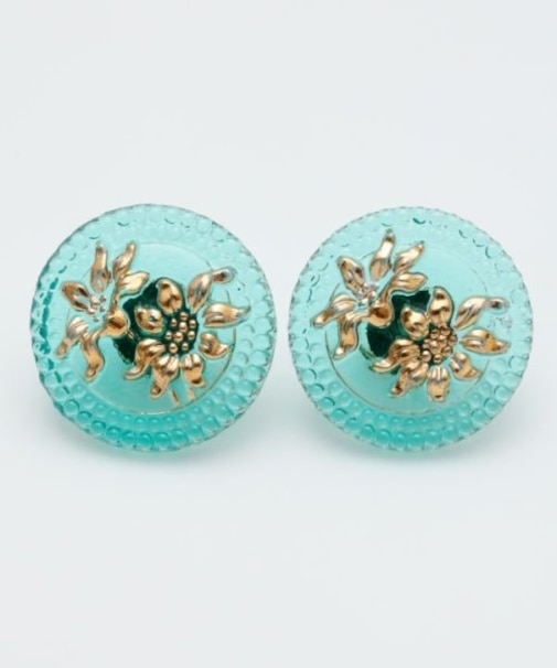 【欧州航路】チェコガラスピアス（L）