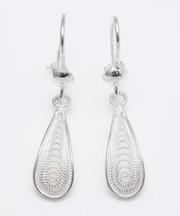 【欧州航路】銀細工マルタフィグリー ミニドロップピアス