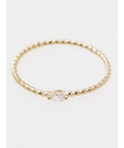 【欧州航路】スリムツイストストーンリング