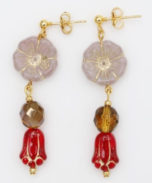 【欧州航路】チェコフラワレトロピアス