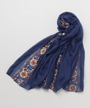 【欧州航路】フィーカ花刺繍ストール