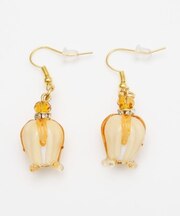 【欧州航路】【ベネチアンガラス】フラワバッドピアス