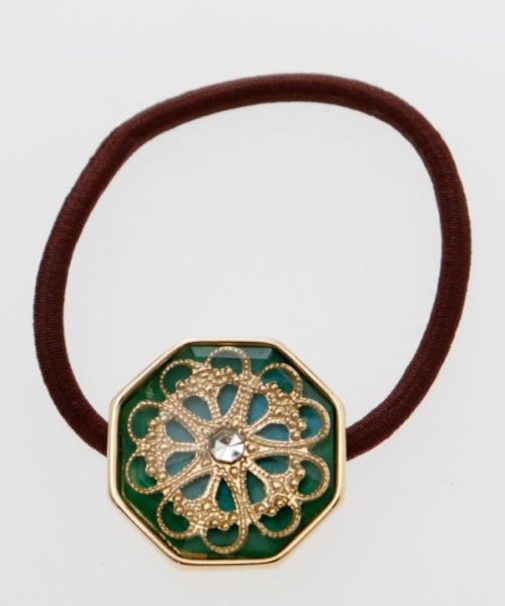 【欧州航路】フラワーパターンヘキサヘアゴム