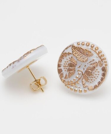 【欧州航路】チェコガラスミレピアス（Ｍ）