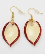 【欧州航路】【ベネチアンガラス】ガラスリーフピアス