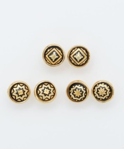 【欧州航路】ダマスキナポイントラウンドピアス