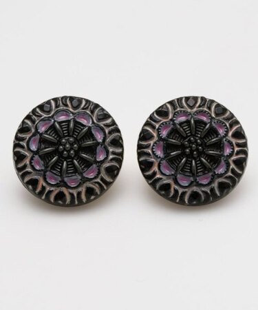 【欧州航路】チェコボタンモアイヤリング